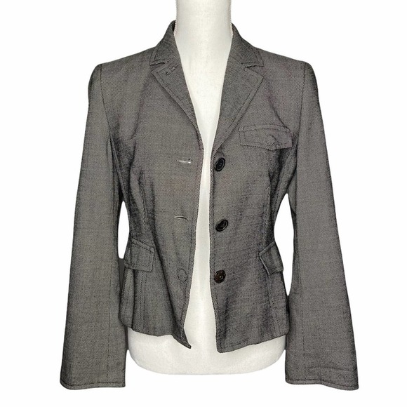 Akris Punto Wool Blazer Dark Charcoal Gray Size 6 - Picture 2 of 12